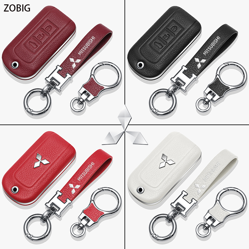 Vỏ Da PC + Chìa Khóa Điều Khiển Từ Xa Cho Mitsubishi Xperder Outlander Triton Strada Lancer EX Pajero ASX Mirage Eclipse Cross Original