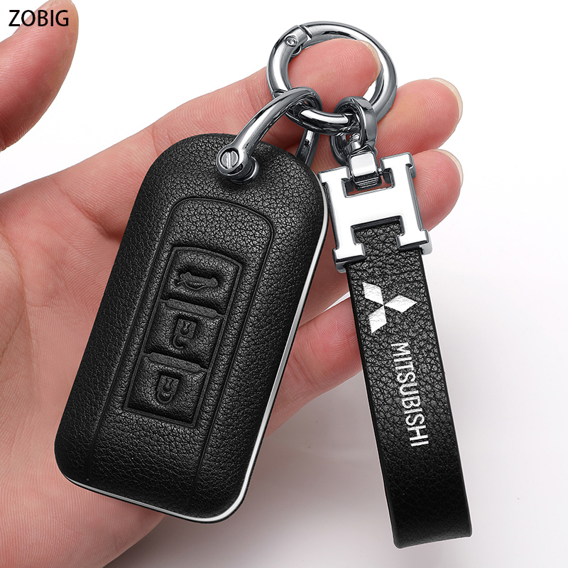 Vỏ Da PC + Chìa Khóa Điều Khiển Từ Xa Cho Mitsubishi Xperder Outlander Triton Strada Lancer EX Pajero ASX Mirage Eclipse Cross Original