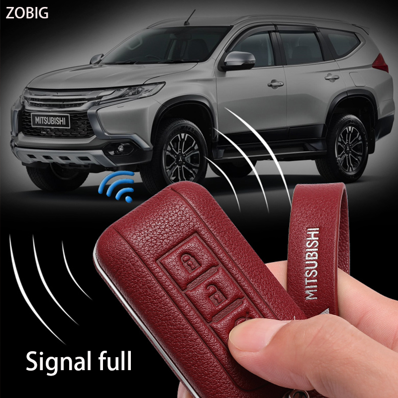 Vỏ Da PC + Chìa Khóa Điều Khiển Từ Xa Cho Mitsubishi Xperder Outlander Triton Strada Lancer EX Pajero ASX Mirage Eclipse Cross Original