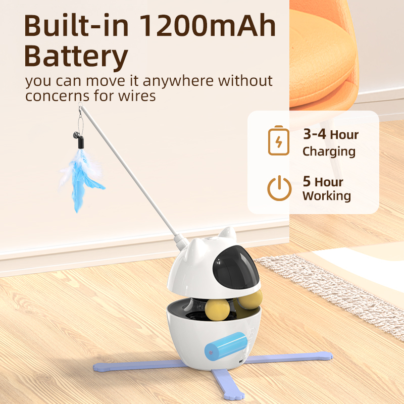 ROJECO Đồ Chơi Tương Tác Tự Động 3 Trong 1 Có Bóng Lông Và Đèn Sạc Bằng USB