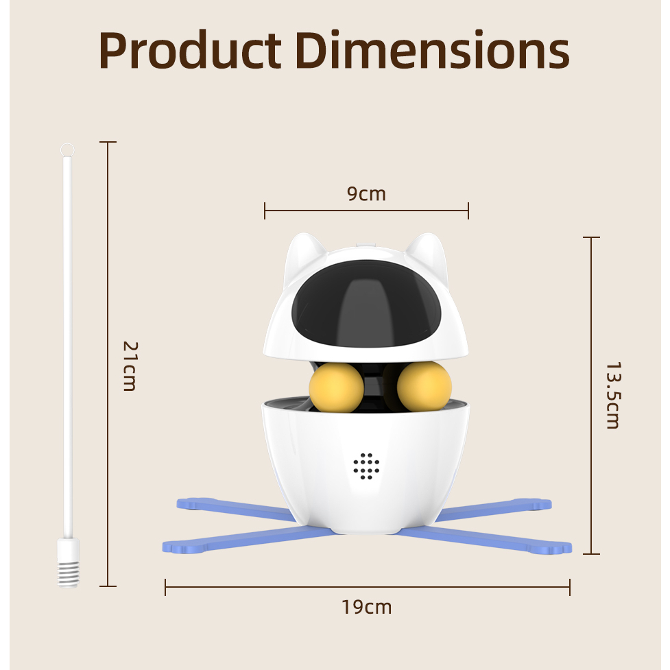 ROJECO Đồ Chơi Tương Tác Tự Động 3 Trong 1 Có Bóng Lông Và Đèn Sạc Bằng USB