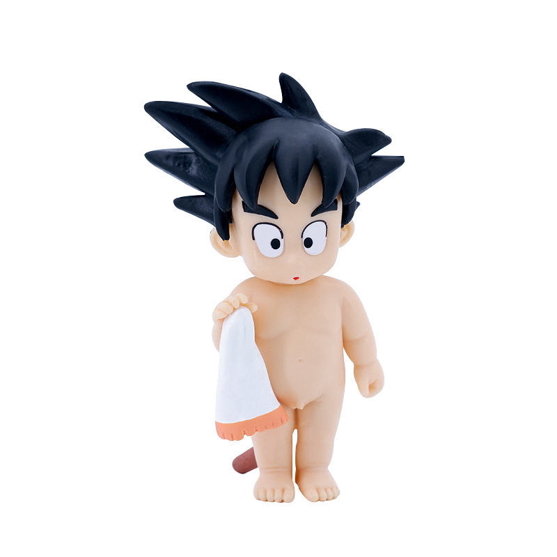 Mô Hình Nhân Vật Son Goku Cầm Khăn Tắm Bằng PVC 8-10cm