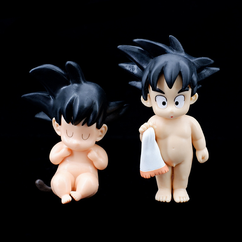 Mô Hình Nhân Vật Son Goku Cầm Khăn Tắm Bằng PVC 8-10cm