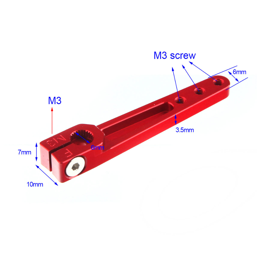 1 Còi Báo Động Bằng Hợp Kim Nhôm 2-1.75-1.5inch 24t / 25t / 23t m3 Cho hitec / futaba / jr
