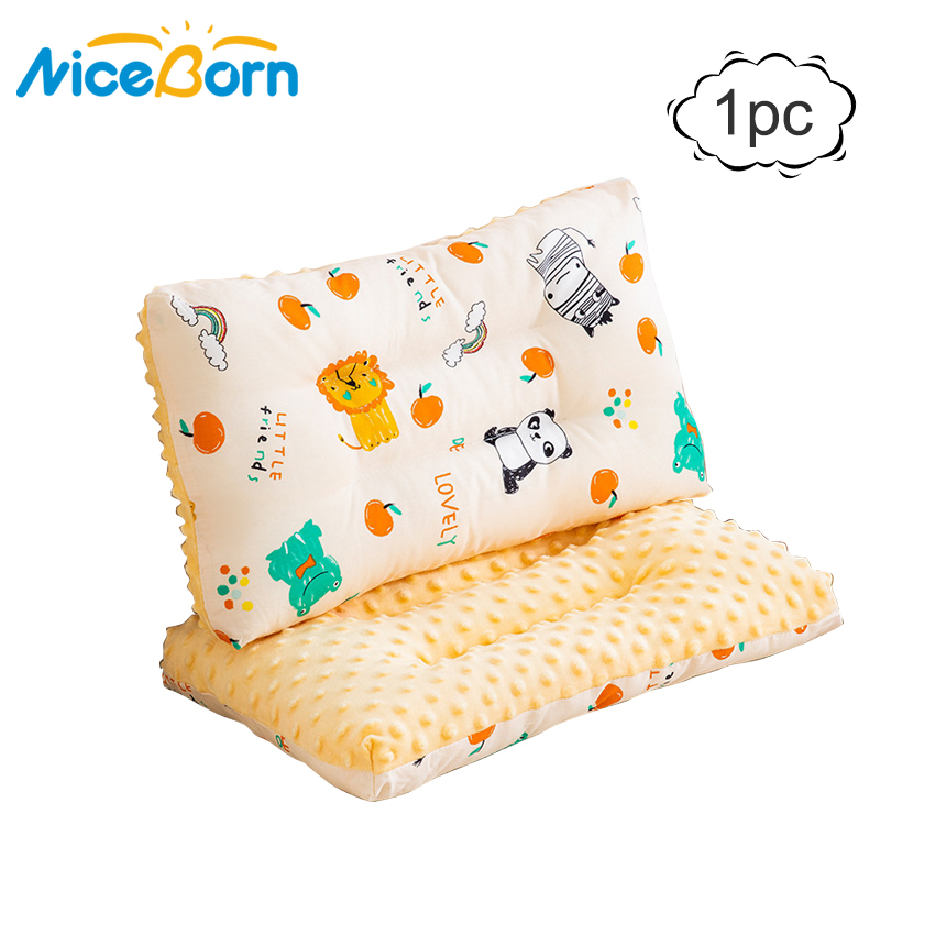 Niceborn Gối Ngủ Cotton Nguyên Chất Hình Chữ Nhật Mềm Mại Thoáng Khí Dành Cho Trẻ Sơ Sinh