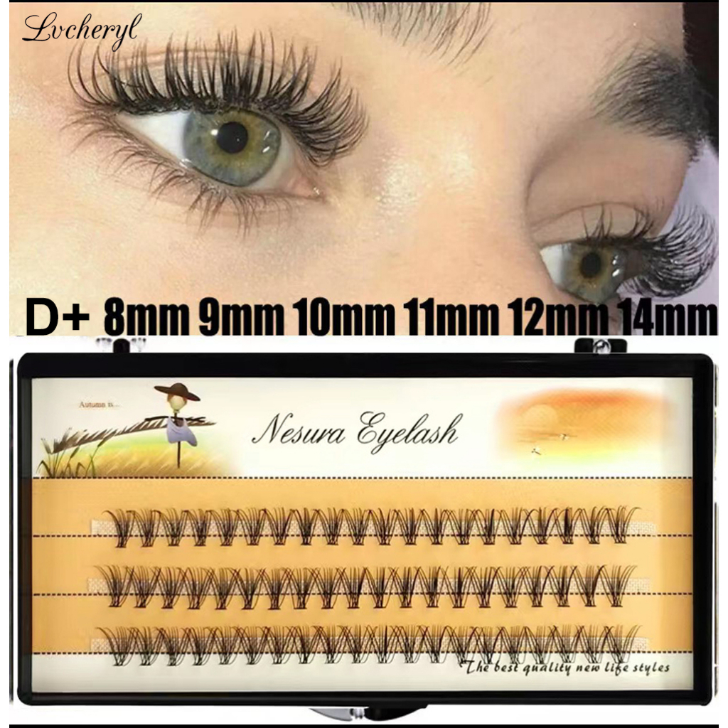 Lvcheryl Bộ Lông Mi Giả Nối Dài Cong 10D D +
