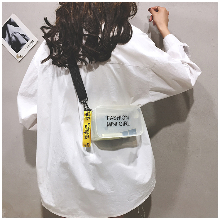 BEIBAOBAO Túi Đeo Vai Màu Trơn Trong Suốt Thời Trang Retro Cho Nữ