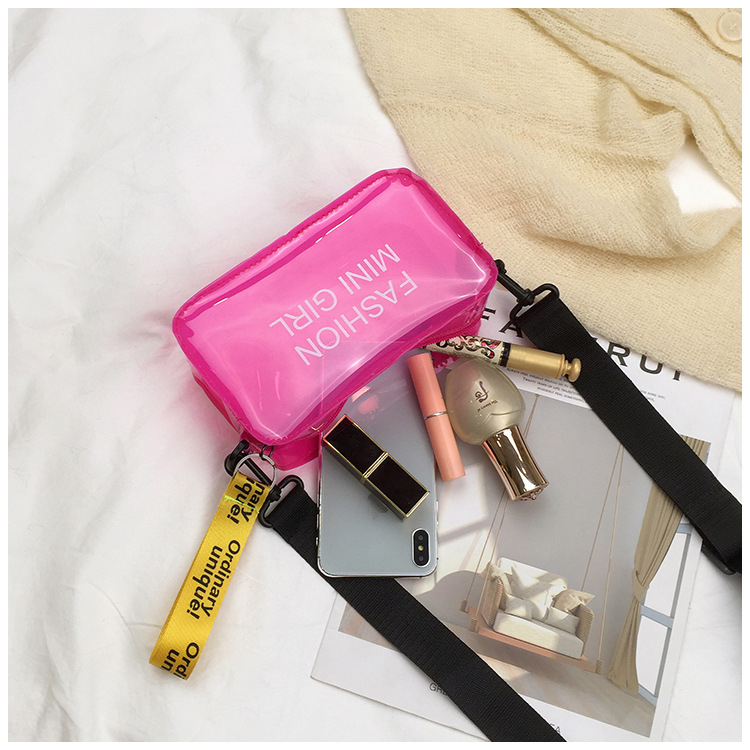 BEIBAOBAO Túi Đeo Vai Màu Trơn Trong Suốt Thời Trang Retro Cho Nữ