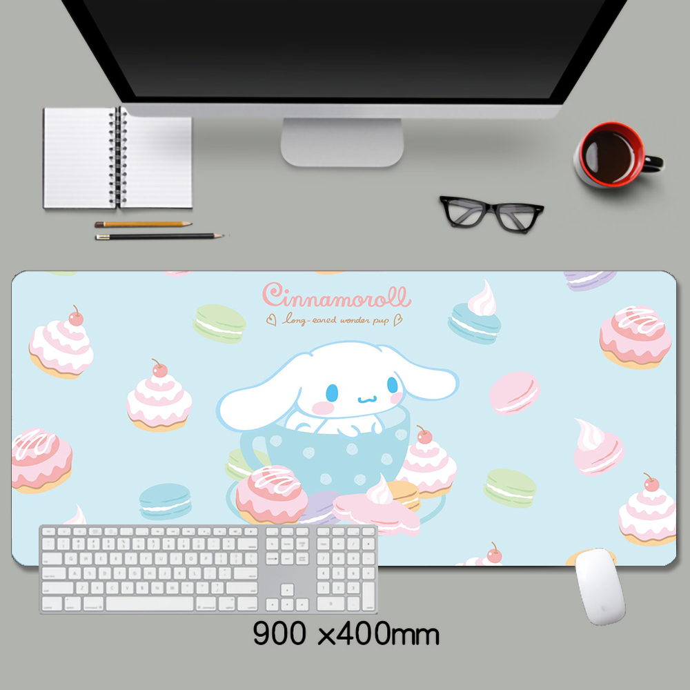 Tấm Lót Chuột Và Bàn Phím Cỡ Lớn In Hình Cinnamoroll Dễ Thương 01