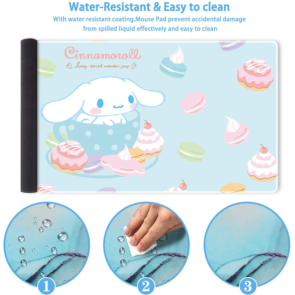 Tấm Lót Chuột Và Bàn Phím Cỡ Lớn In Hình Cinnamoroll Dễ Thương 01