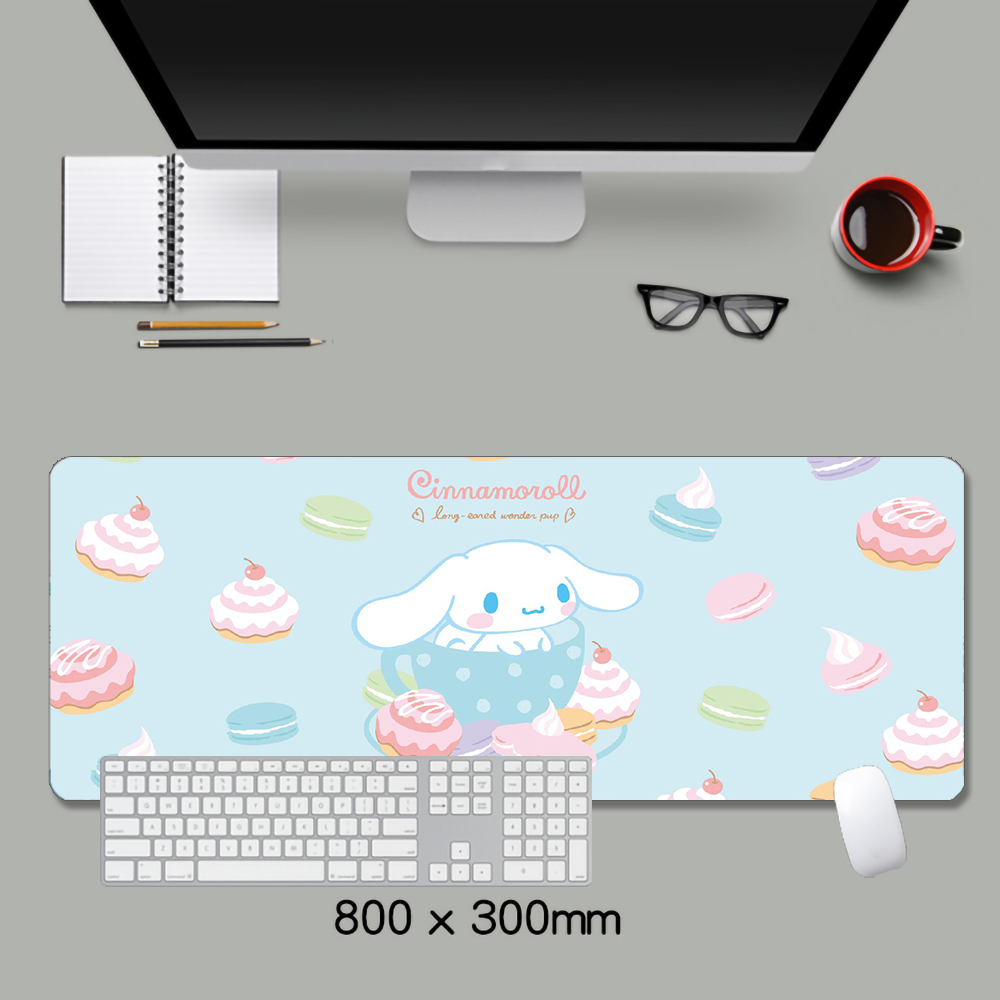 Tấm Lót Chuột Và Bàn Phím Cỡ Lớn In Hình Cinnamoroll Dễ Thương 01