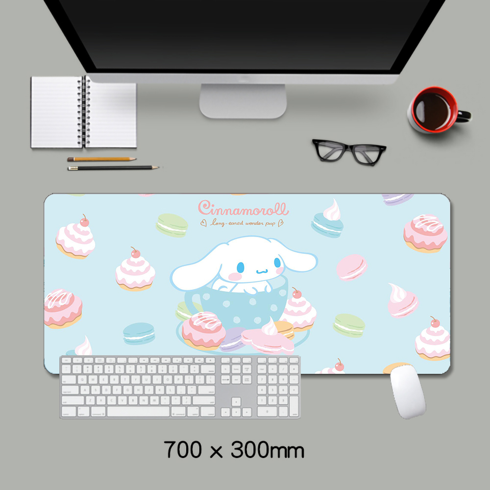 Tấm Lót Chuột Và Bàn Phím Cỡ Lớn In Hình Cinnamoroll Dễ Thương 01
