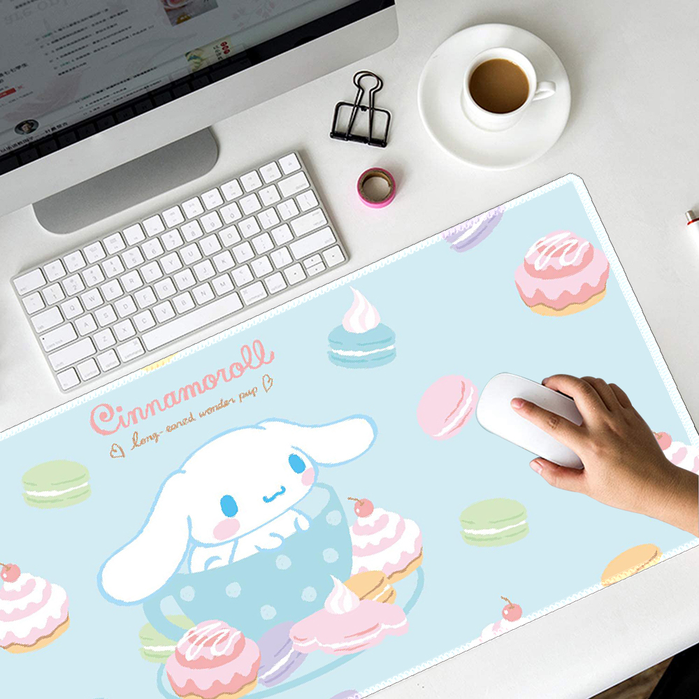 Tấm Lót Chuột Và Bàn Phím Cỡ Lớn In Hình Cinnamoroll Dễ Thương 01