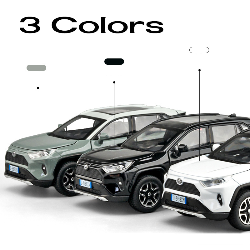 Mô Hình Xe Hơi Toyota RAV4 Tỉ Lệ 1: 32 Bằng Hợp Kim Có Đèn Và Nhạc Cho Bé Trai