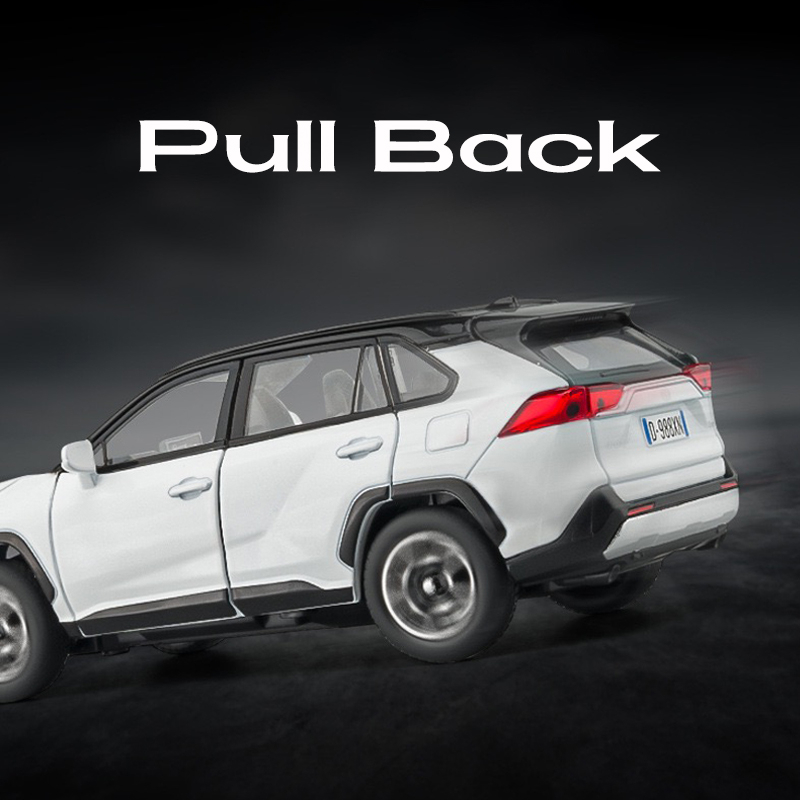 Mô Hình Xe Hơi Toyota RAV4 Tỉ Lệ 1: 32 Bằng Hợp Kim Có Đèn Và Nhạc Cho Bé Trai