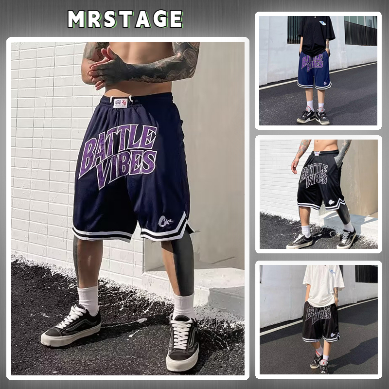 【M-3XL】quần short nam in hình quần bóng rổ nam Trẻ Trung quần đùi nữ hip hop quần short thể thao vintage quần đùi ống rộng