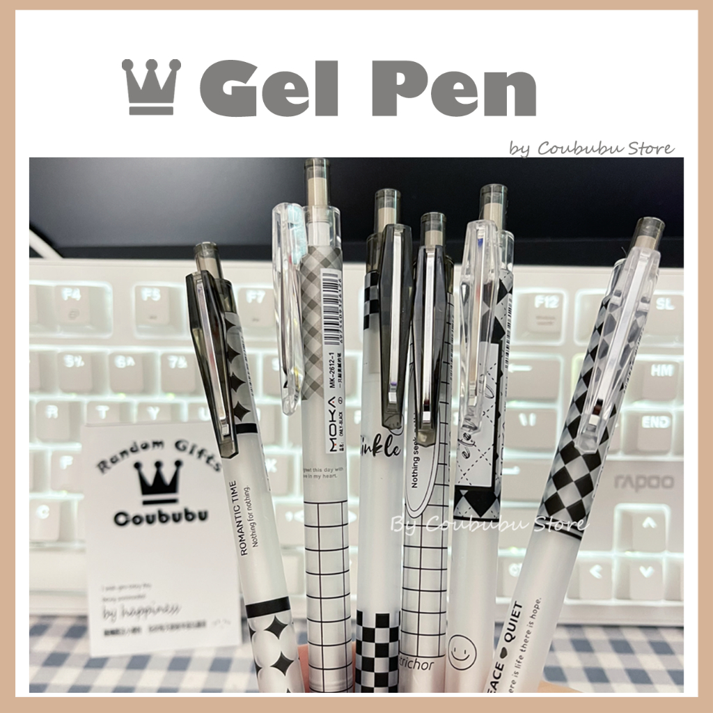 ✿Áo Khoác Coububububu Coububu✿ Bút Bi Mực Đen Ngòi 0.5mm Phong Cách Hàn Quốc