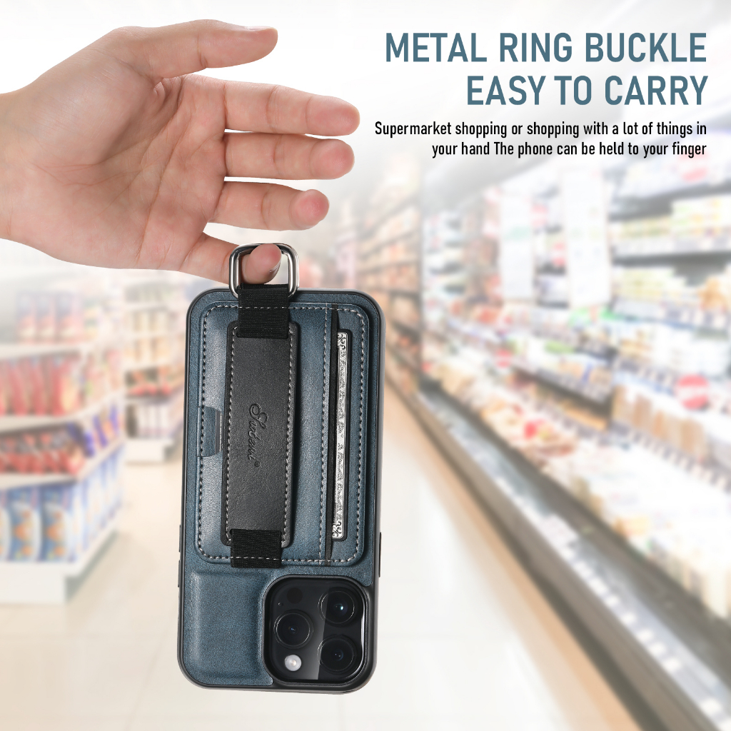 Thẻ Bao Da Điện Thoại Có Dây Gài Cho iphone 14 15 13 12 11 pro max xr x xs max Ốp