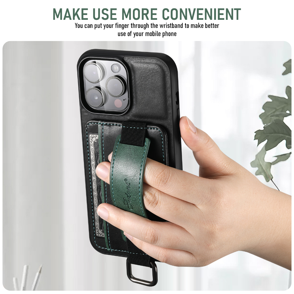 Thẻ Bao Da Điện Thoại Có Dây Gài Cho iphone 14 15 13 12 11 pro max xr x xs max Ốp