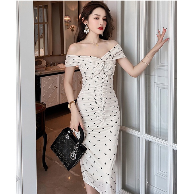 Đầm Chấm Bi Thời Trang Mùa Hè Phong Cách Pháp Cho Nữ Tại Le Wardrobe 5920