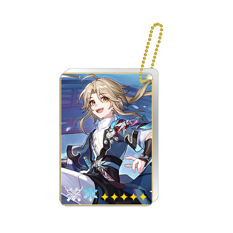 Móc Khóa Acrylic Mặt Vuông In Hình Ngôi Sao Game Qingque Yanqing Jingyuan