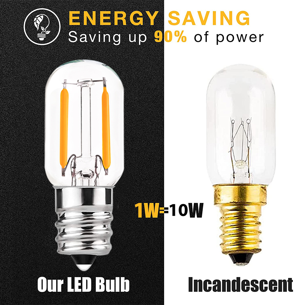 Set 3 Bóng Đèn LED E12 E14 T22 1W Ánh Sáng Trắng Ấm / Lạnh 10W Trang Trí Nhà Cửa