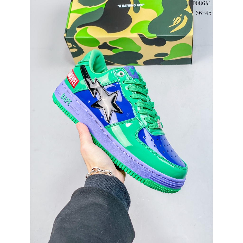 Giày Thể Thao BAPE x Air Force 1  Cổ Thấp Màu Đen