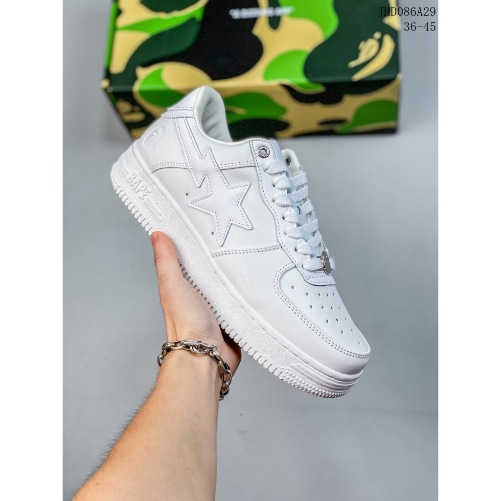 Giày Thể Thao BAPE x Air Force 1  Cổ Thấp Màu Đen