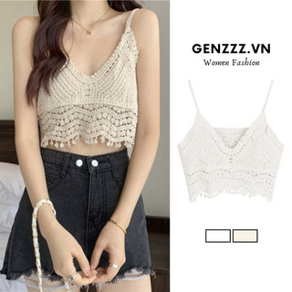 Áo hai dây croptop năng động, trẻ trung dành cho nữ, áo 2 dây lưới mỏng thích hợp mang đi biển, du lịch trong mùa hè này