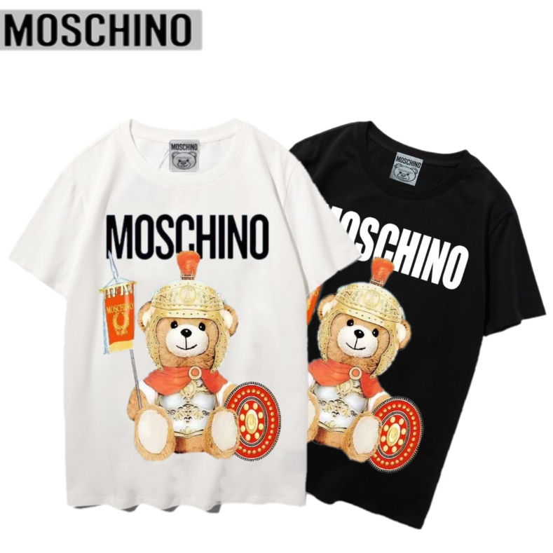 Áo Thun Tay Ngắn Chất Liệu cotton In Hoạ Tiết MOSCHINO Thời Trang unisex