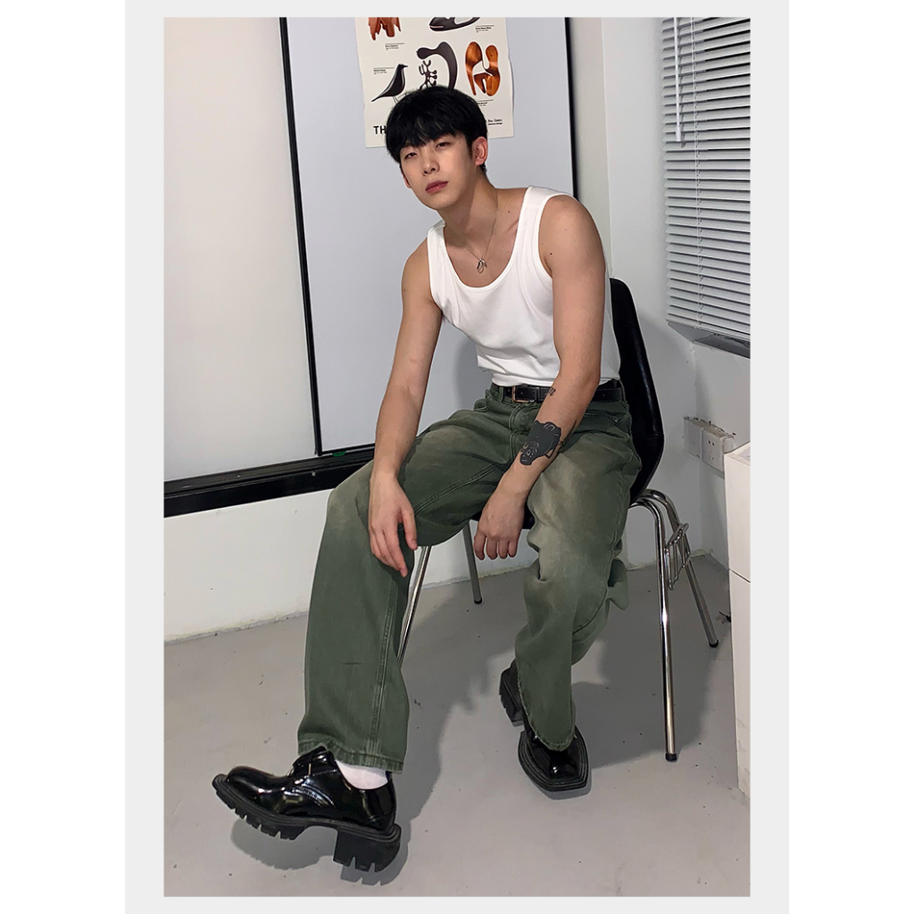 Áo Thun Thể Thao Sát Nách Vải cotton Màu Trơn Thời Trang Cho Nam