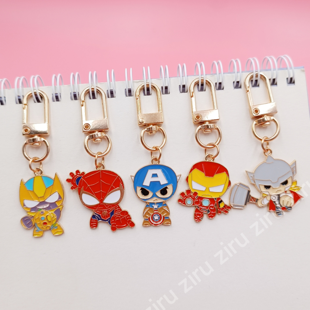 Móc Khóa Hoạt Hình Siêu Anh Hùng Marvel Người Nhện Baju Budak Lelaki Superhero