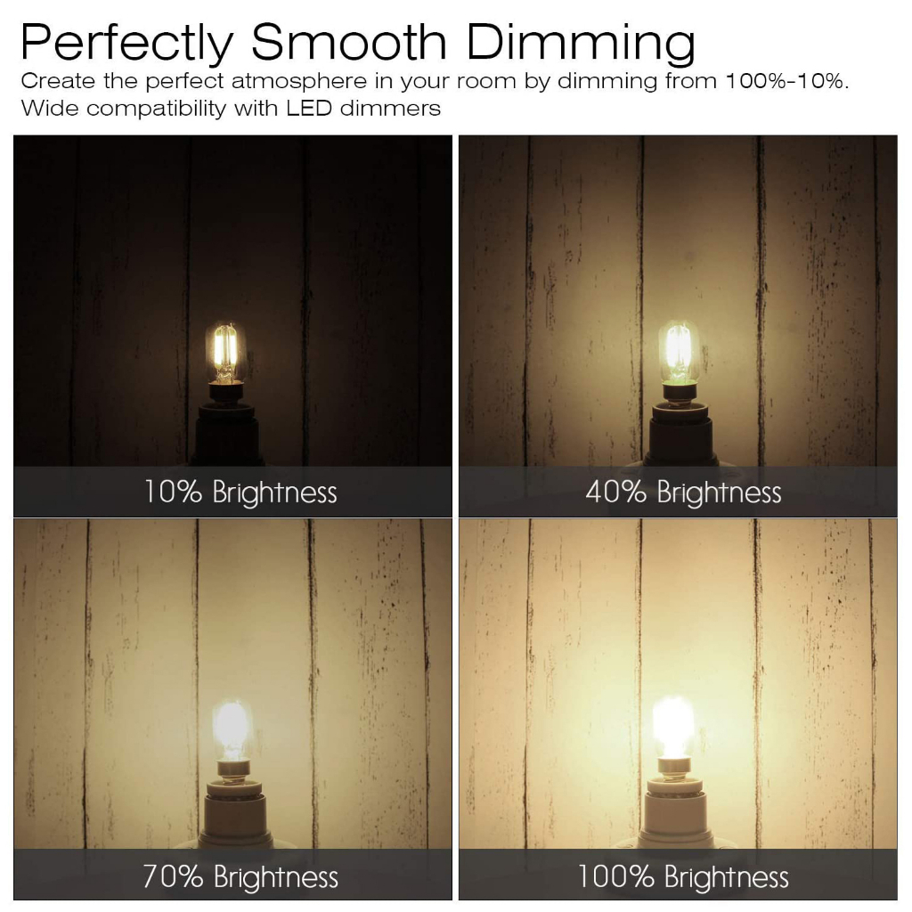 Set 3 Bóng Đèn LED E12 E14 T22 1W Ánh Sáng Trắng Ấm / Lạnh 10W Trang Trí Nhà Cửa