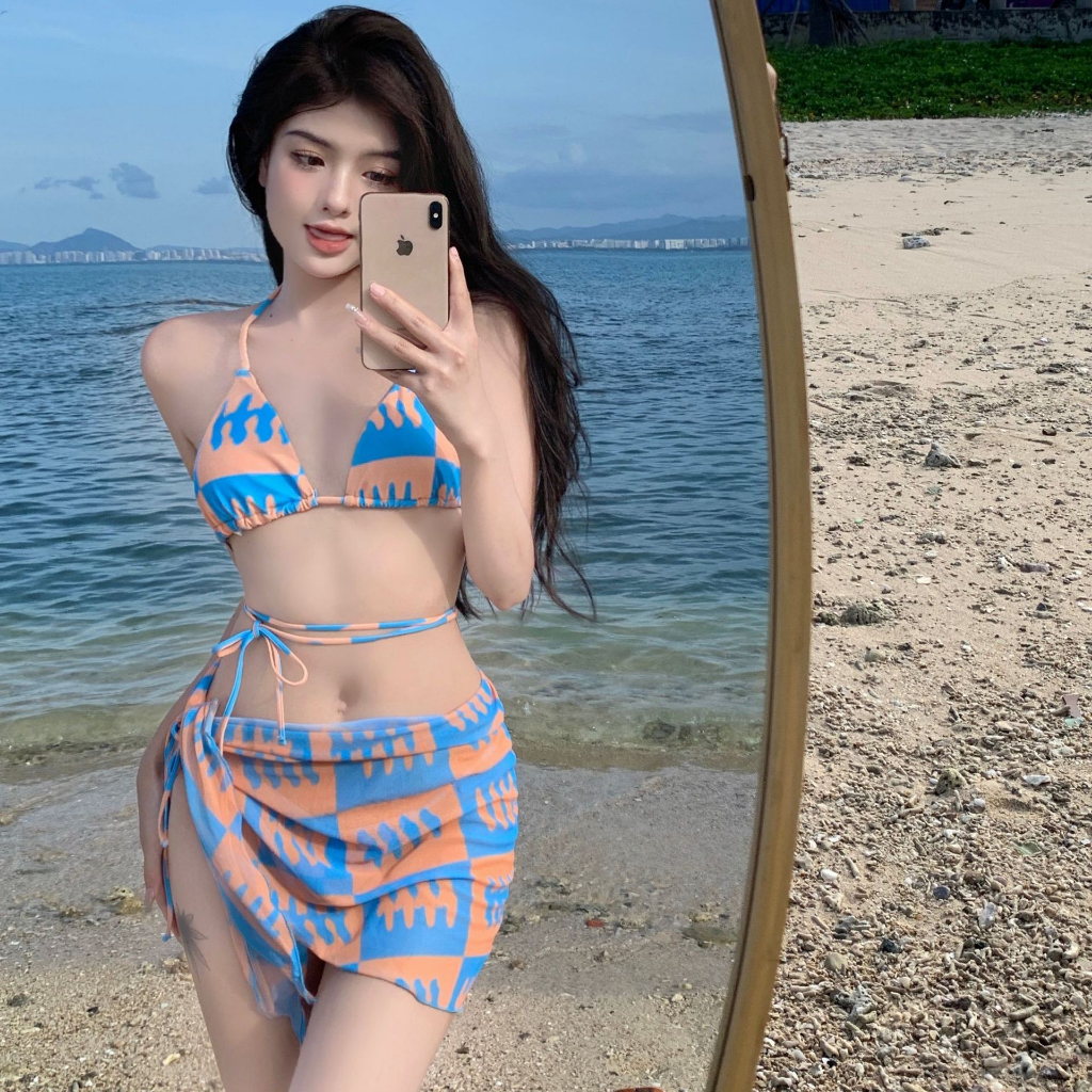 Bikini mới, Tie nhuộm thời trang 2 mảnh bộ đồ bơi XLYZB005