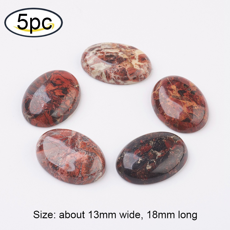 1 Đá Cabochon Mắt Hổ Tự Nhiên Hình Oval 35x25x8mm