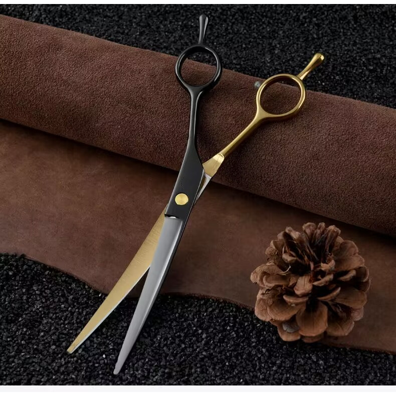 Kéo Cắt Tỉa Lông Thú Cưng 7.5inch Chuyên Nghiệp Màu Vàng Đen