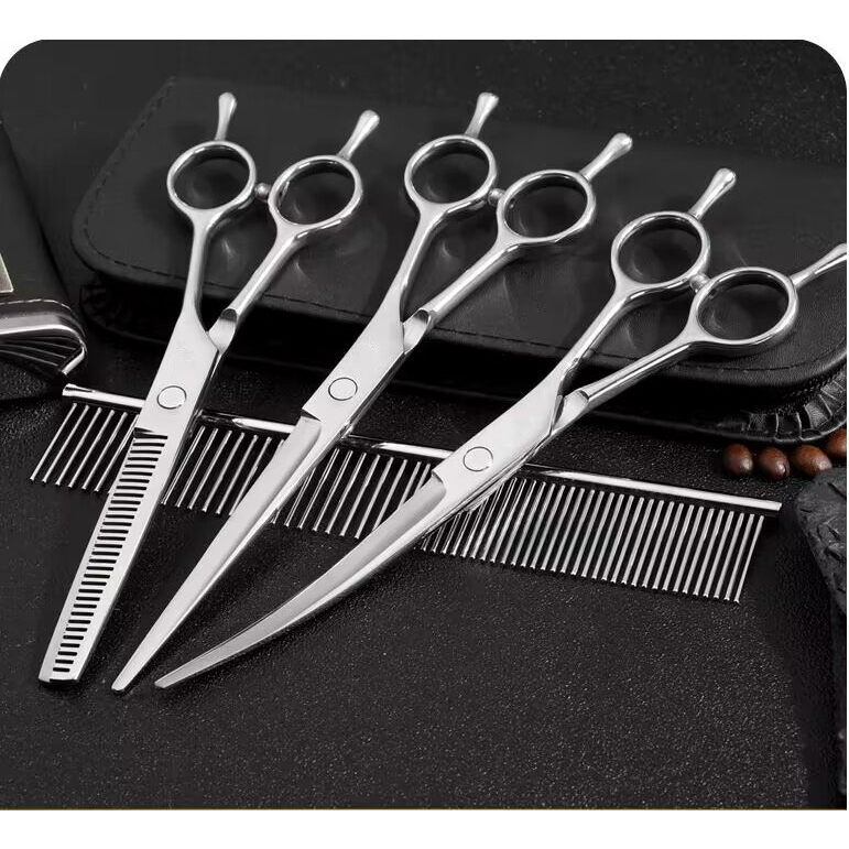 Kéo Cắt Tỉa Lông Thú Cưng 7.5inch Chuyên Nghiệp Màu Vàng Đen