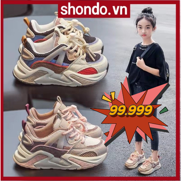 【đề nghị đặc biệt】giày thể thao bé Đế mềm và nhẹ gái giày thể thao phong cách hàn quốc lưới thoáng khí