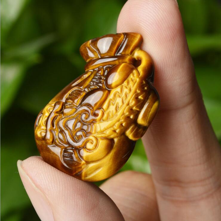 Mặt Dây Chuyền Đá Mắt Hổ Tự Nhiên Dành Cho Nam Và Nữ
