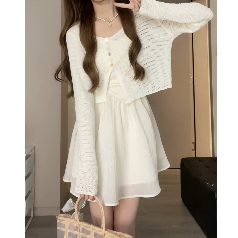 Đầm Nữ Hai Dây Nhấn Eo Tôn Dáng Hợp Thời Trang Hè Phong Cách Kiểu Pháp Cho Nữ