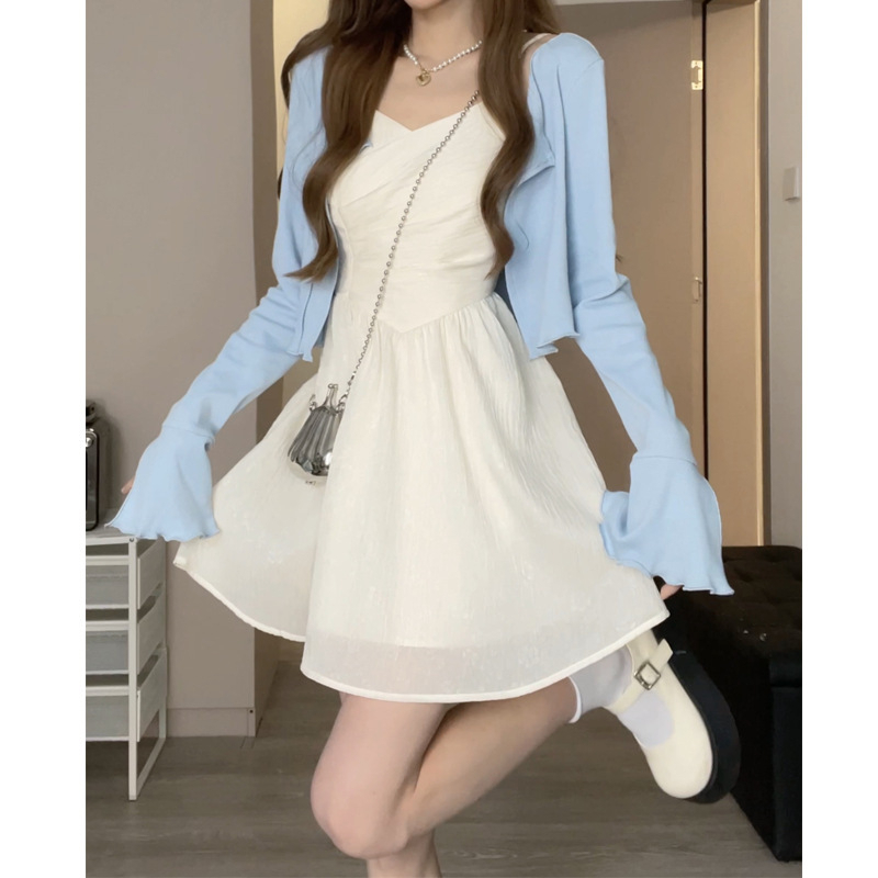 Đầm Nữ Hai Dây Nhấn Eo Tôn Dáng Hợp Thời Trang Hè Phong Cách Kiểu Pháp Cho Nữ