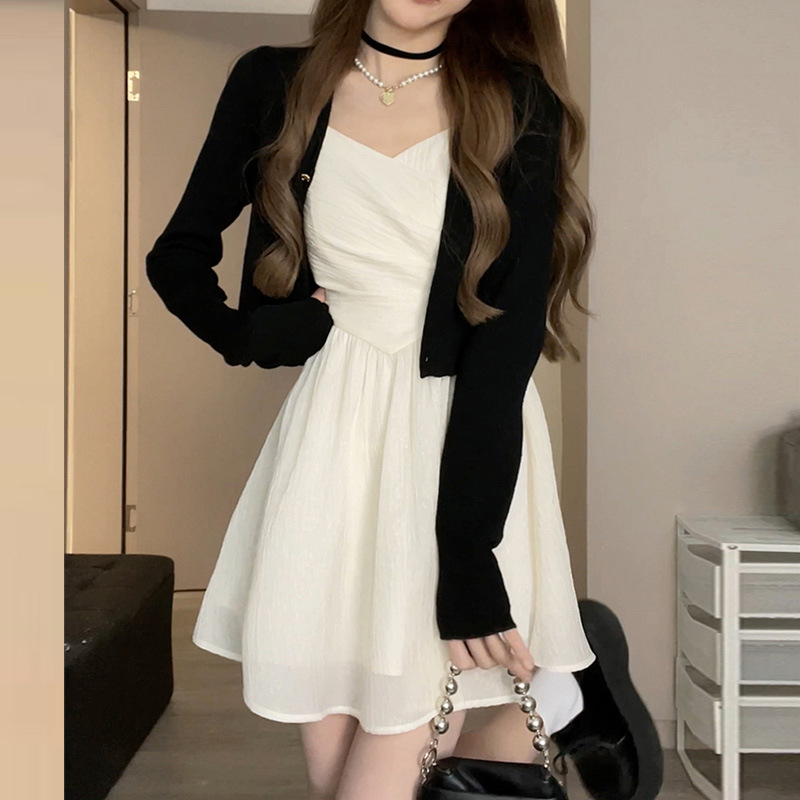 Đầm Nữ Hai Dây Nhấn Eo Tôn Dáng Hợp Thời Trang Hè Phong Cách Kiểu Pháp Cho Nữ