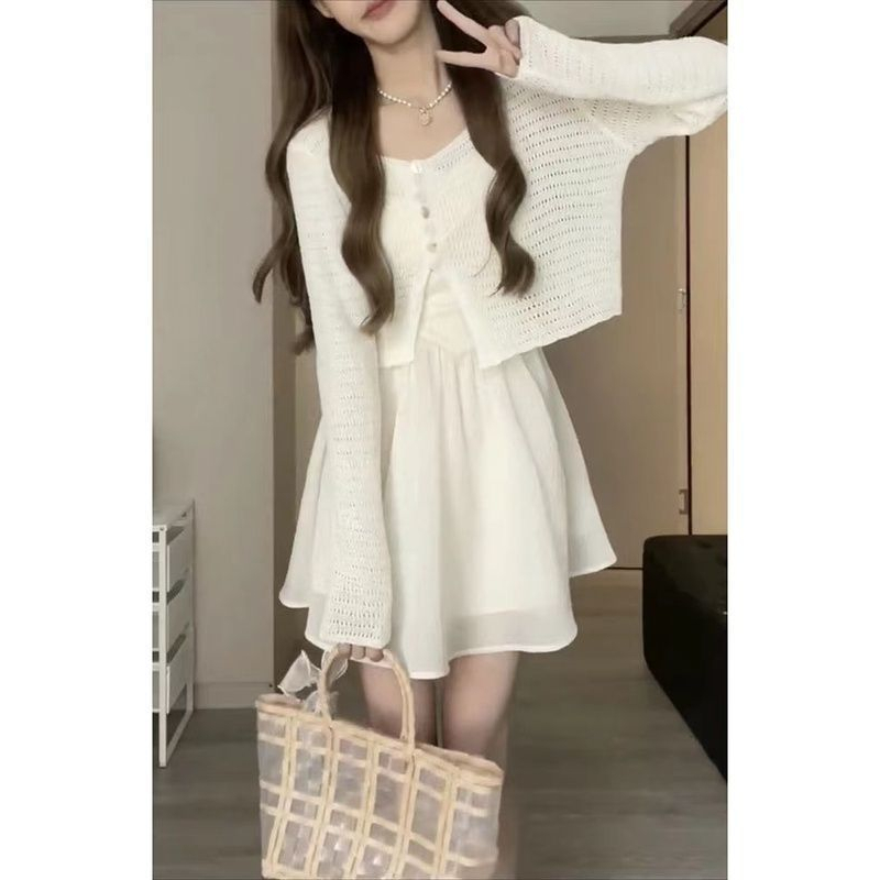 Đầm Nữ Hai Dây Nhấn Eo Tôn Dáng Hợp Thời Trang Hè Phong Cách Kiểu Pháp Cho Nữ