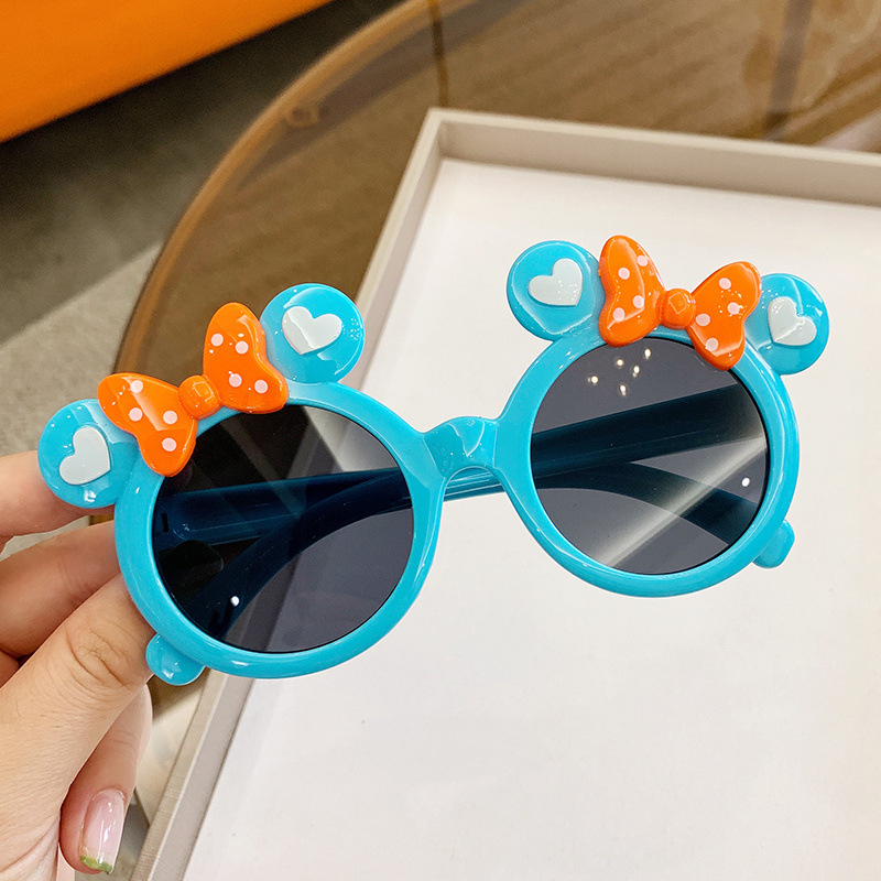 Kính Mát Chống Tia UV Hình Chuột Mickey Dễ Thương Cho Bé 2-10 Tuổi