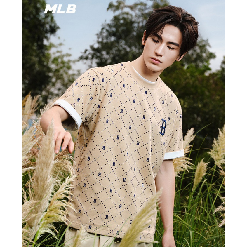 Áo Thun cotton Tay Ngắn In Chữ MLB Cá Tính Hợp Thời Trang