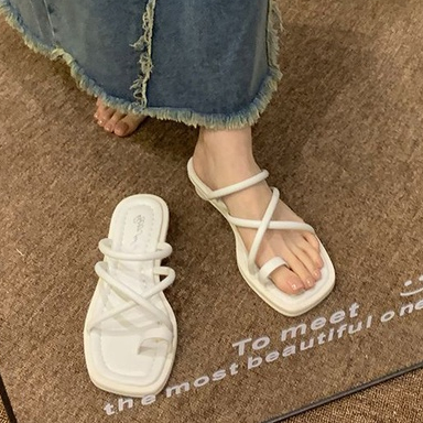 Dép Sandal Đế Bằng Phong Cách Pháp Thời Trang Xuân Hè Cho Nữ