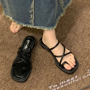 Dép Sandal Đế Bằng Phong Cách Pháp Thời Trang Xuân Hè Cho Nữ