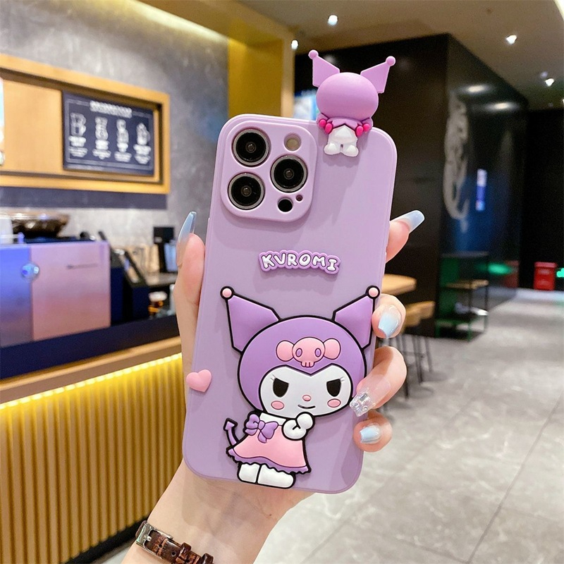 Ốp Điện Thoại Dẻo Họa Tiết Hoạt Hình kuromi Dễ Thương Cho iphone 15 13 14 12 11 pro x xs max xr 6 6s 7 8 plus