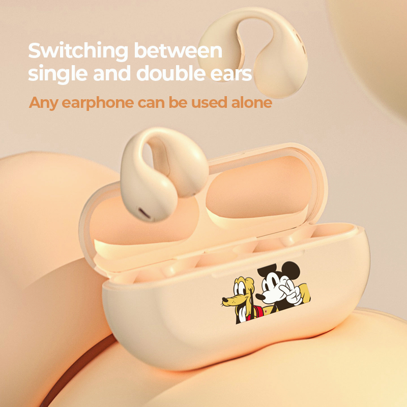 Tai Nghe Bluetooth 5.3 P77 Dạng Kẹp Vành Tai Chống Thấm Nước Có Micro Âm Thanh HIFI Kiểu Dáng Thể Thao Disney