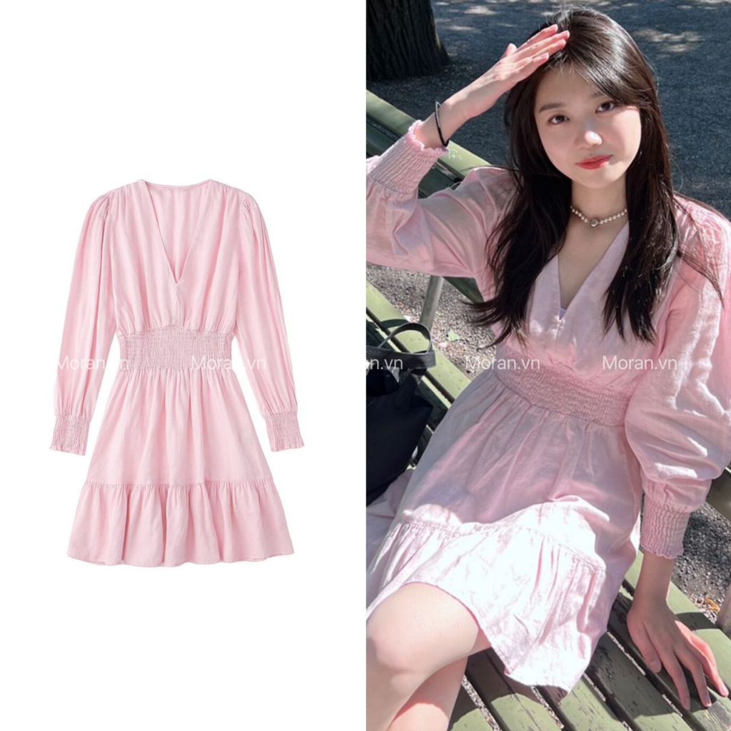 Đầm Cổ Chữ V Chất Liệu Cotton Lanh Thời Trang Mùa Hè Hàng Mới 2022 Dành Cho Bạn Nữ 7801570 046